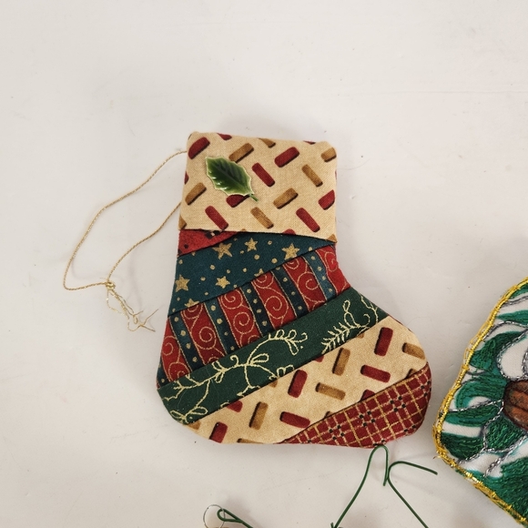 Miniature Glass Christmas Tree Ornaments Gingerbread House Eclectic Holiday Lot - Picture 4 of 8